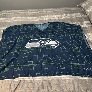 Seattle Seahawks Blue and Green Blanket